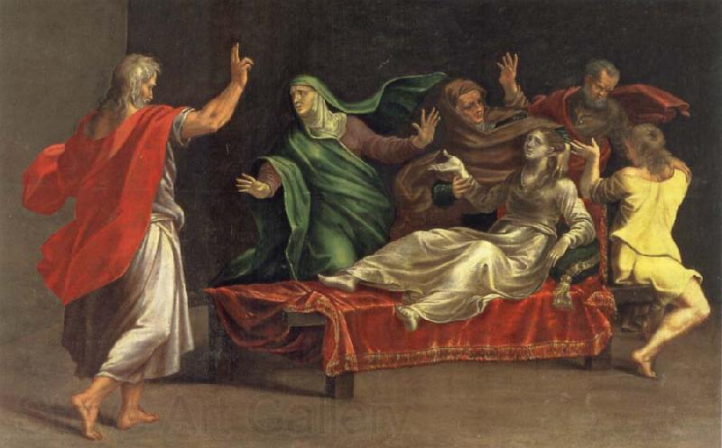 MAZZOLA BEDOLI, Girolamo The evangelist Johannes awakes Drusiana of the dead France oil painting art